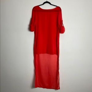 Zio NY Asymmetrical Cut Sheer Shirt - Size Small